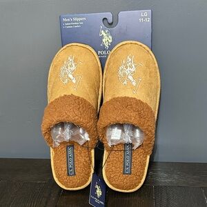 U.S. Polo Assn. Brown Men's Slippers Slides